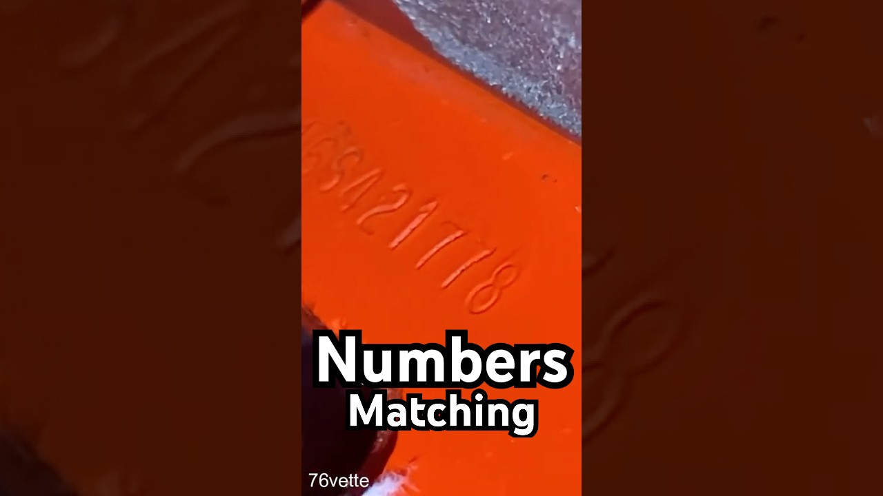 Is my C3 Corvette Numbers-Matching?