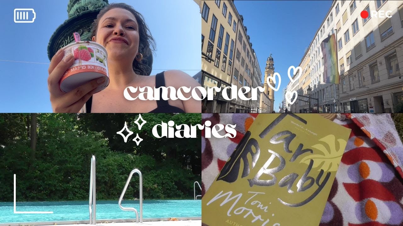 pool, haircuts and stormy weather ❊ munich summer vlog ❊ camcorder diaries