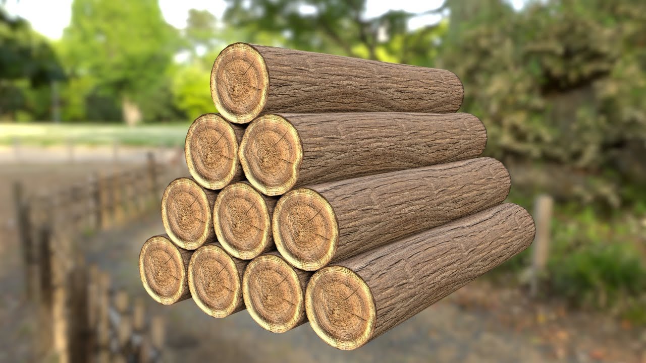 Autodesk Maya 2019 - Wooden Log Modeling and Texturing in Maya & Photoshop