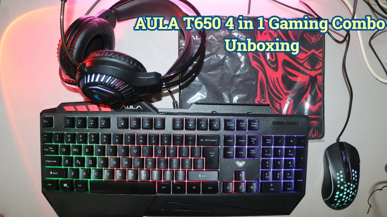 AULA T650 4 in 1 Gaming Combo Unboxing