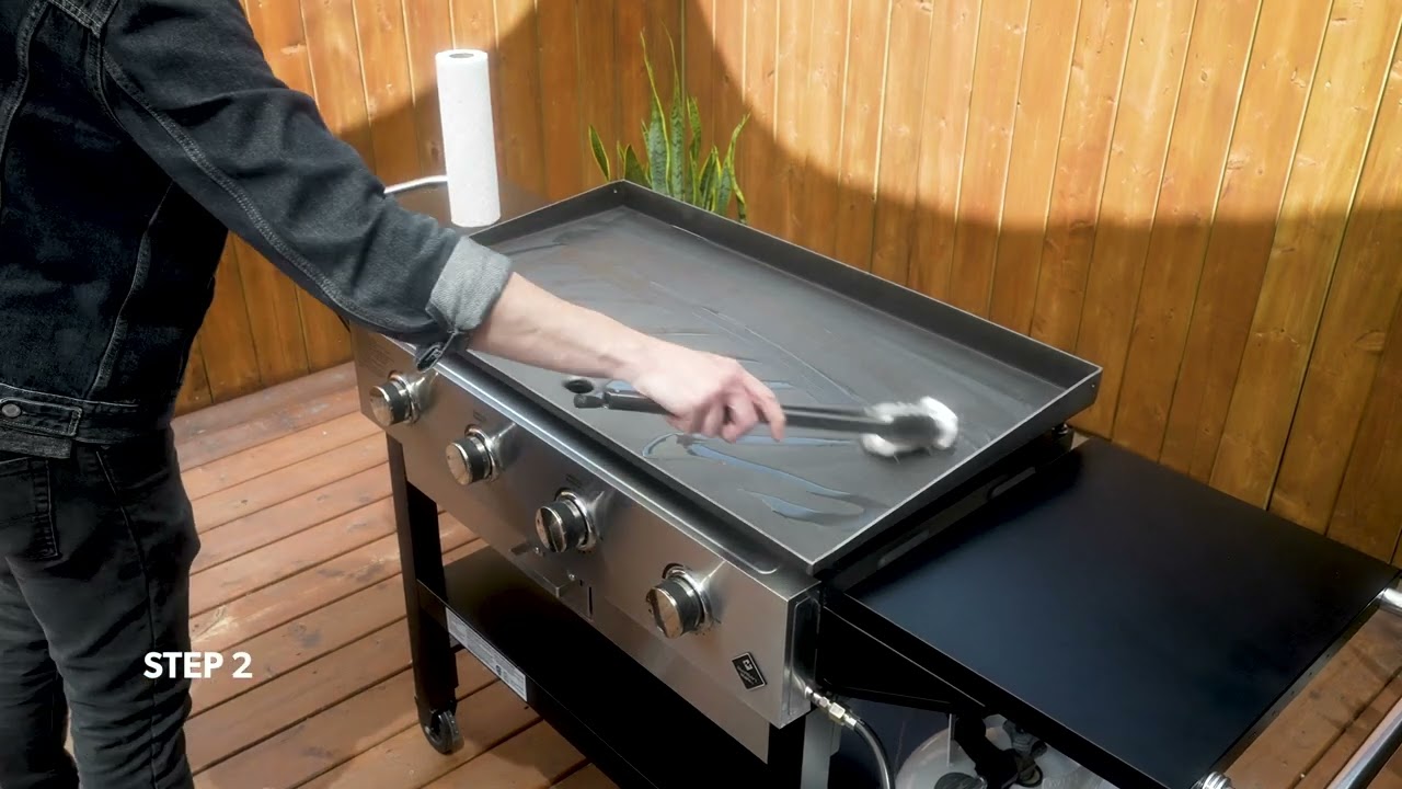 HOW TO SEASON YOUR GRIDDLE - Member's Mark 4 Burner Griddle