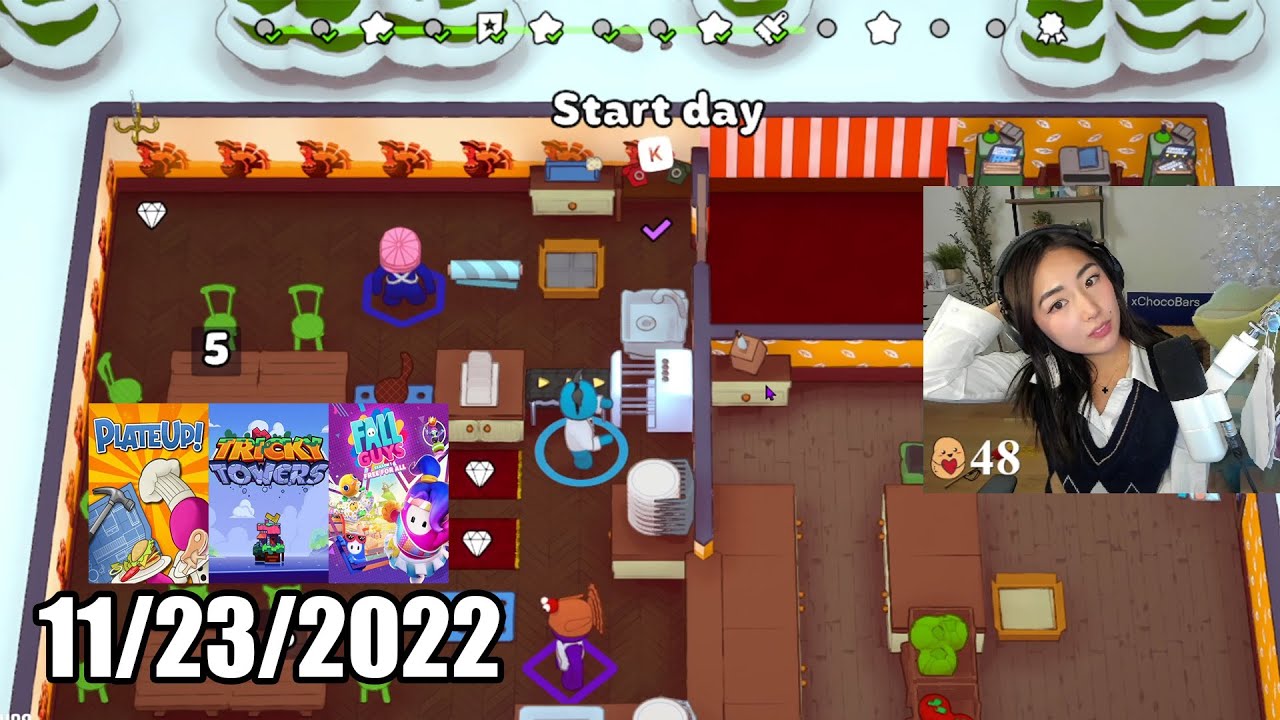 Variety Shenanigans w/ Lily Sykkuno & Wendy! | PlateUp!, Tricky Towers & Fall Guys | xChocoBars
