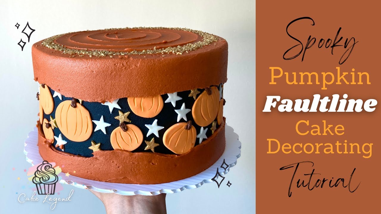 Spooky Pumpkin Faultline Cake Tutorial
