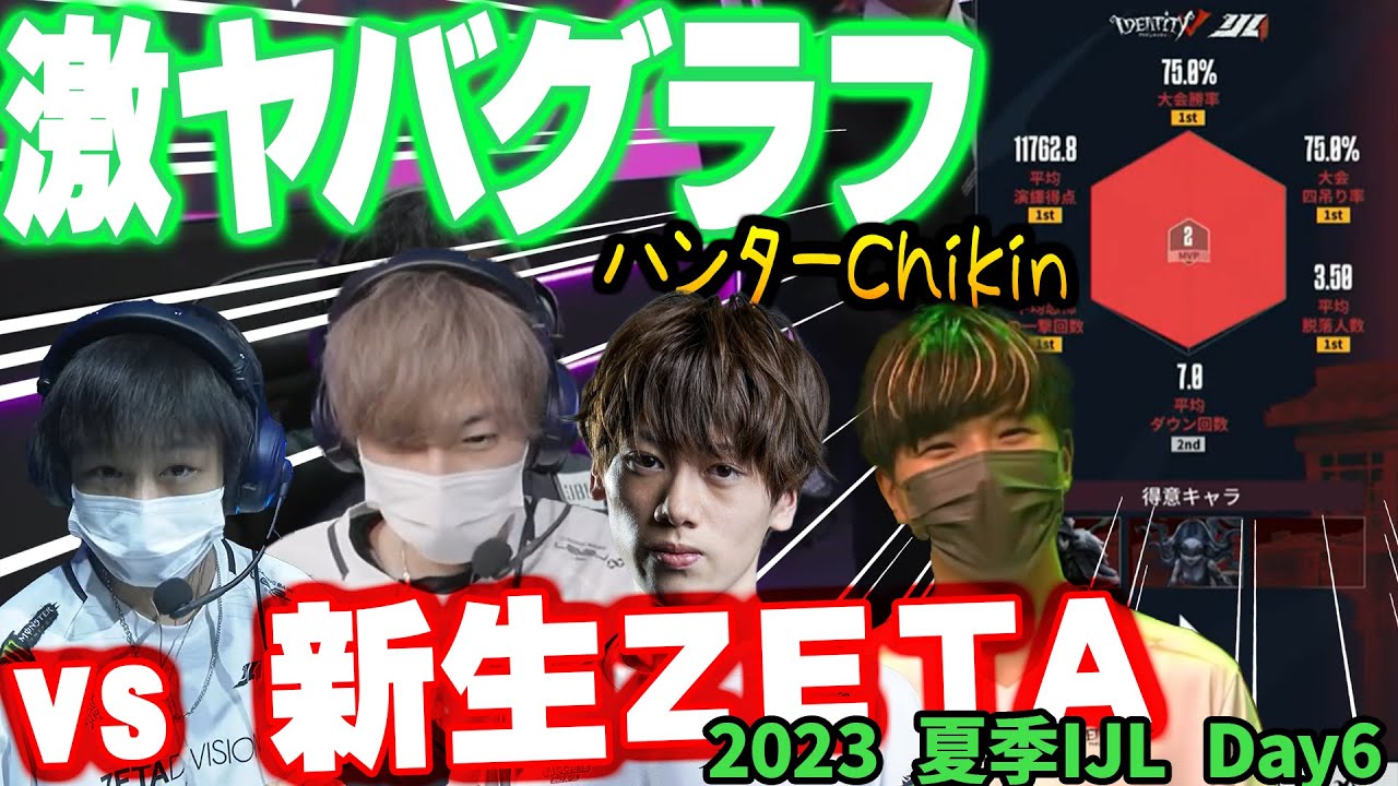 【ヤバテクだらけ】激アツの応酬？！化物イタカ使いChikin vs ZETAサバイバー！【切り抜き】【第五人格】