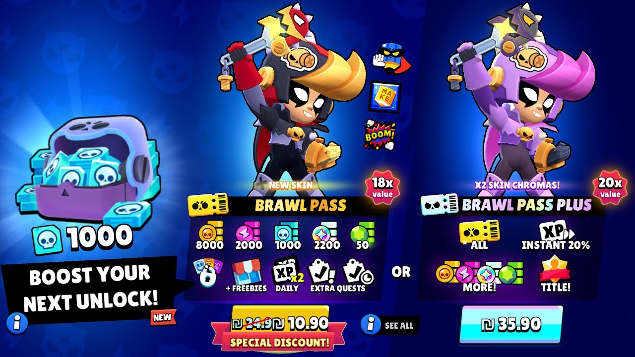 Brawl Pass Season 37!👌💳 + Super brawl Skins!!🦸 - Brawl Stars Sneak Peek