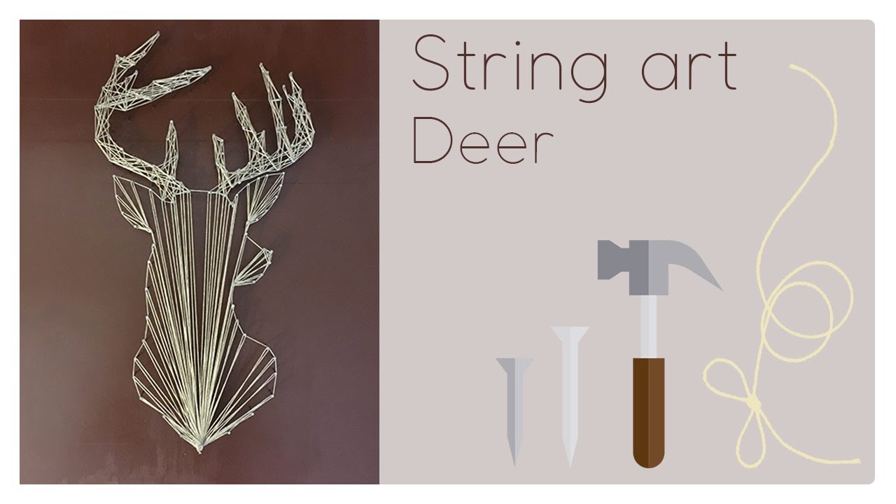 STRING ART | Timelapse | Tutorial | Animal, Deer