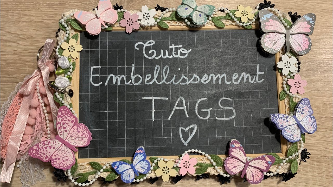 Embellissements TAGS Vintage et Shabby  facile 💙🦋|72 #tuto #shabby #vintage #tags #facile