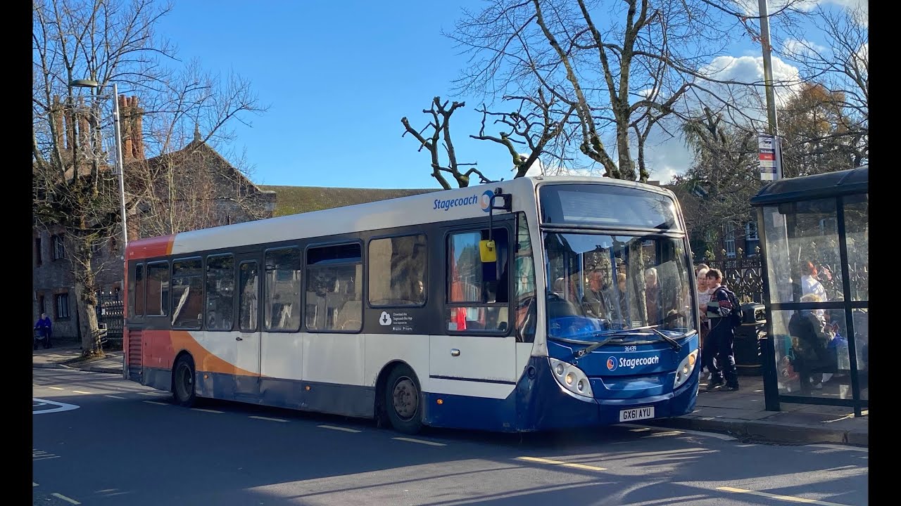 Bus ride on 36439 GX61 AYS ADL Enviro200  on the 4 to highcliffe/bus stn company stagecoach south 