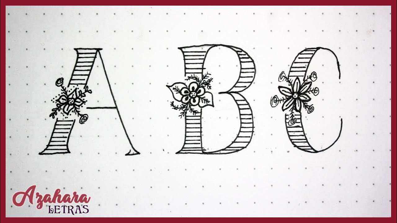 Curso de lettering - Lección 31: Letras con Flores en el Medio 🌸