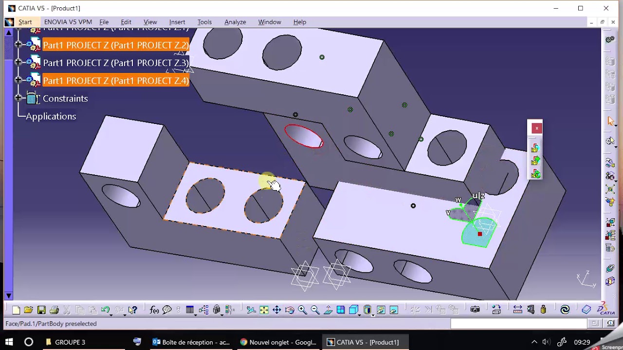 ASSAMBLY UNDER CATIA PART 1