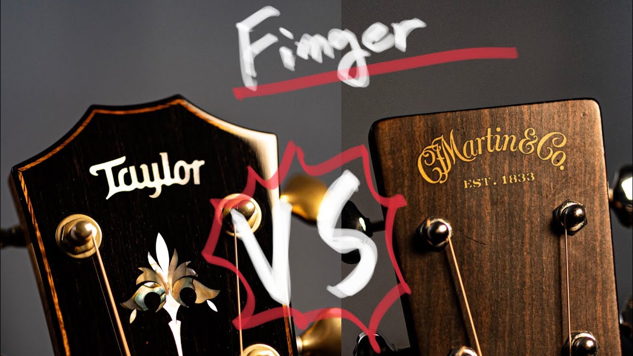 Taylor vs Martin [Finger Sound Comparison]