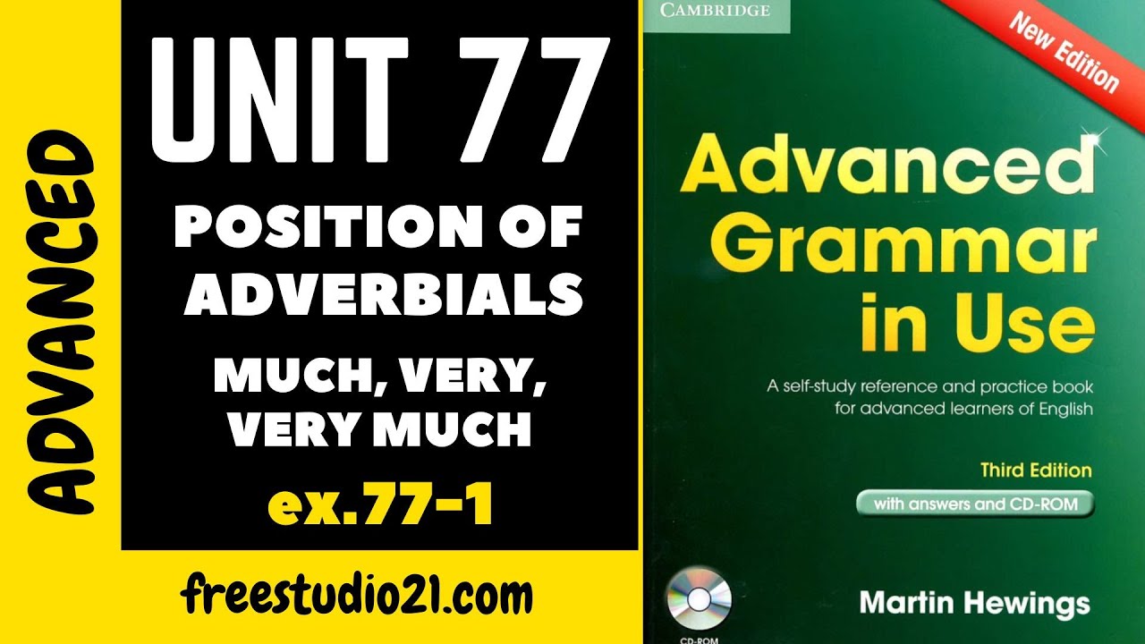 Advanced Grammar in Use | Unit 77-1 | MUCH, VERY, VERY MUCH