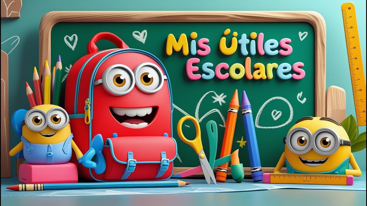📚🎒 &iexcl;&Uacute;TILES ESCOLARES! | Canci&oacute;n Infantil Divertida para Aprender y Cantar ✂️🖍️