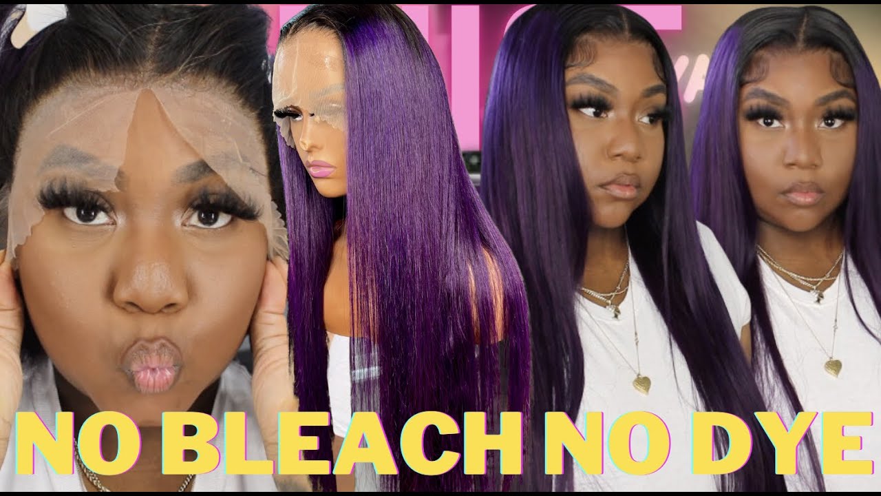 🤩 Silky Pre Colored Wig | Smokey Deep Purple 💜 Ombre 13x4 Lace Front Body Wave Wig| UNice Hair