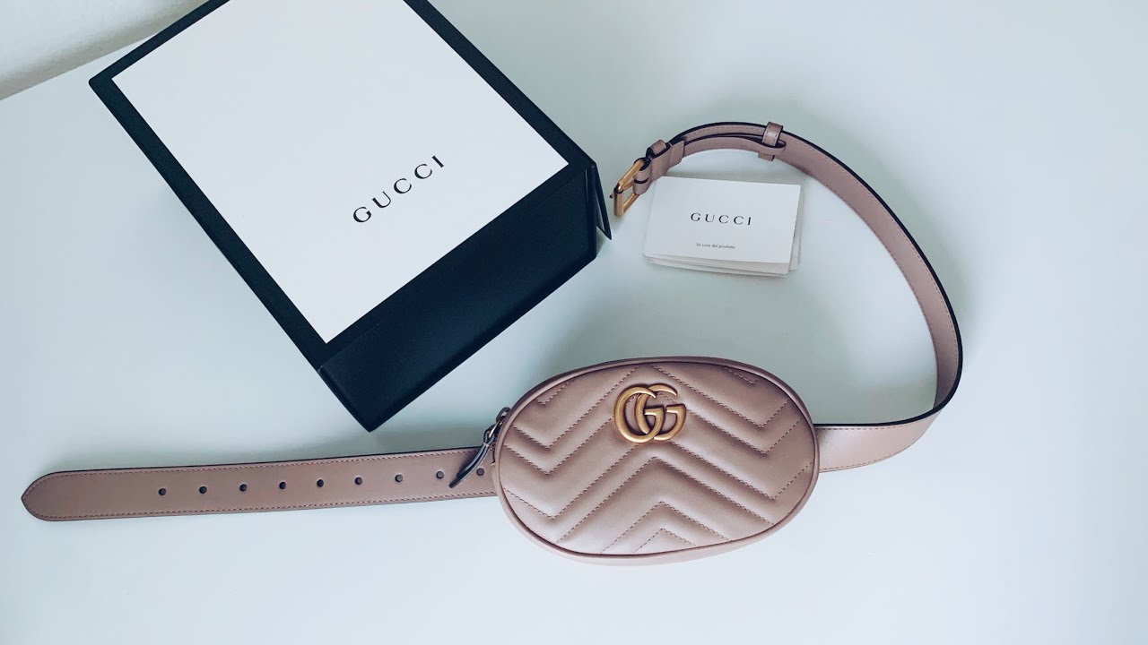 GUCCI MARMONT BELT BAG UNBOXING AND REVIEW #Gucci #BeltBag #DustyPink