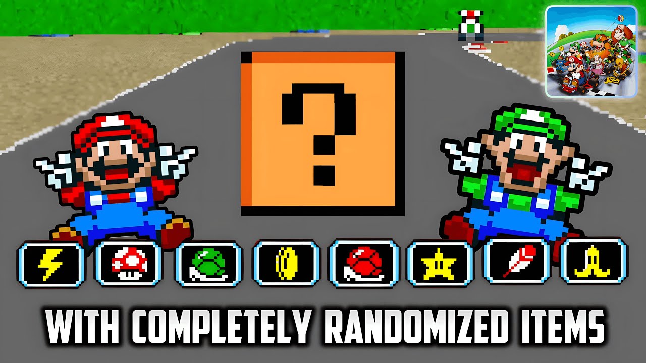 ⭐ Super Mario Kart - With Completely Randomized Items (2 Player)