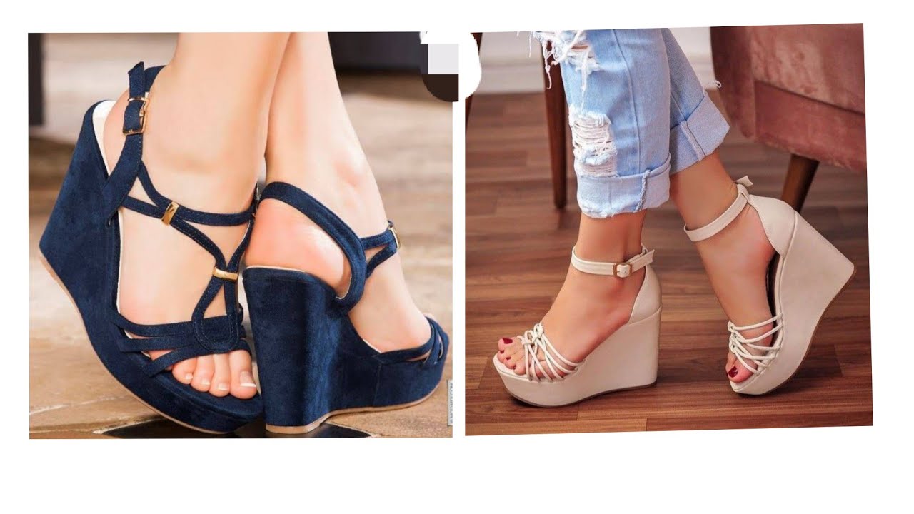 Trending collection of platform wedge heel sandals for ladies #wedgesandals #wedgeheel #platformheel