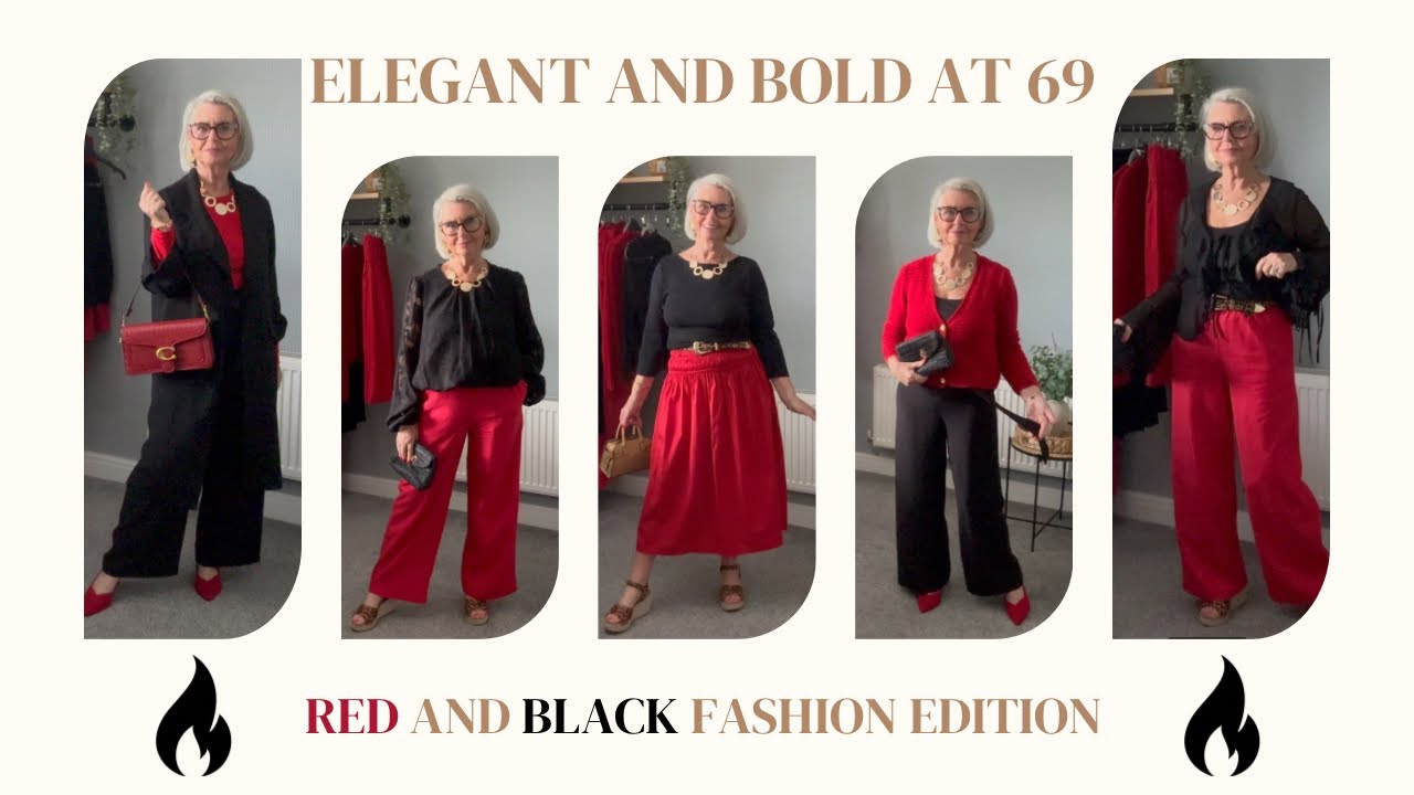 TIMELESS ELEGANCE ❤️ RED AND BLACK FASHION