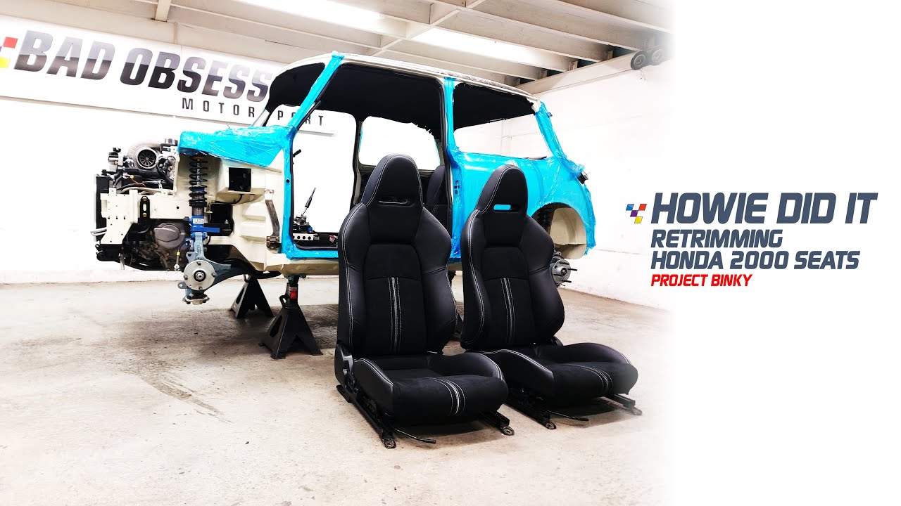 Howie Did It | Retrimming Honda S2000 seats #projectbinky