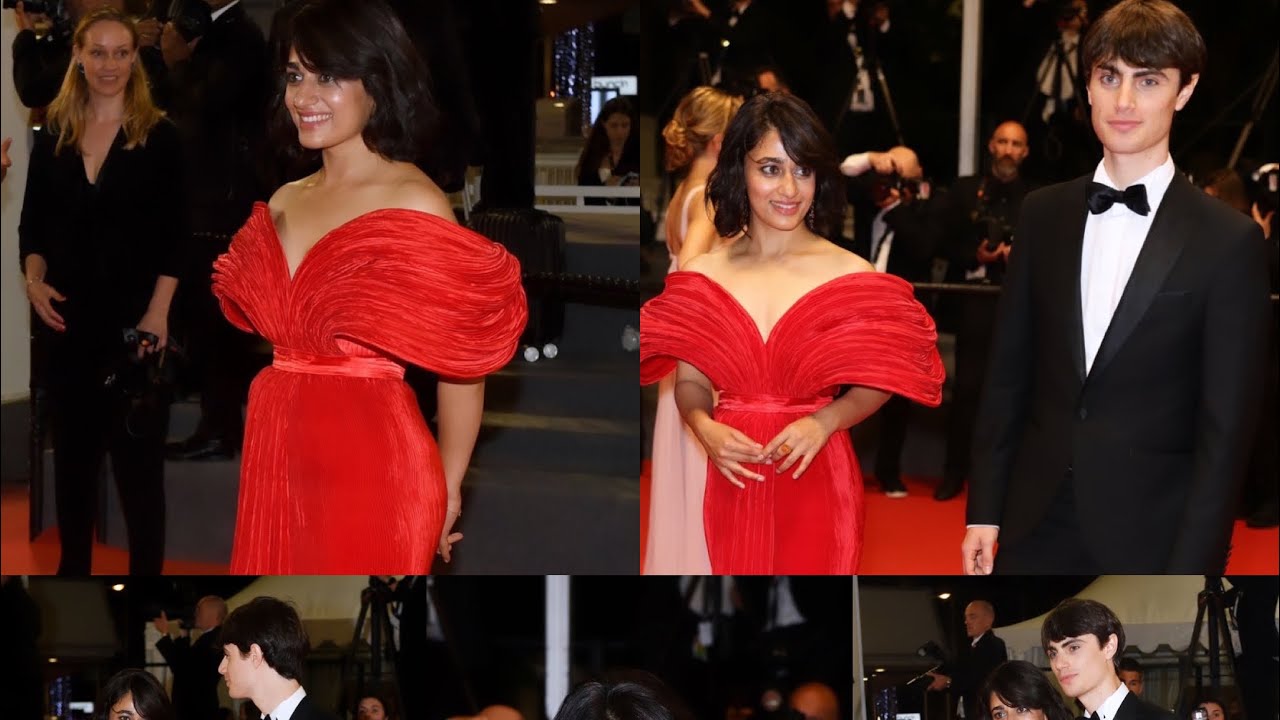 Nepali Actress Surakshya Panta in Cannes Film Festival.. Red dress by Tenzin Tseten Bhutia