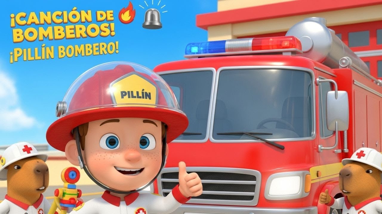 Canción de Bomberos para Niños con Pillin y su Equipo de Capibaras 🎶
