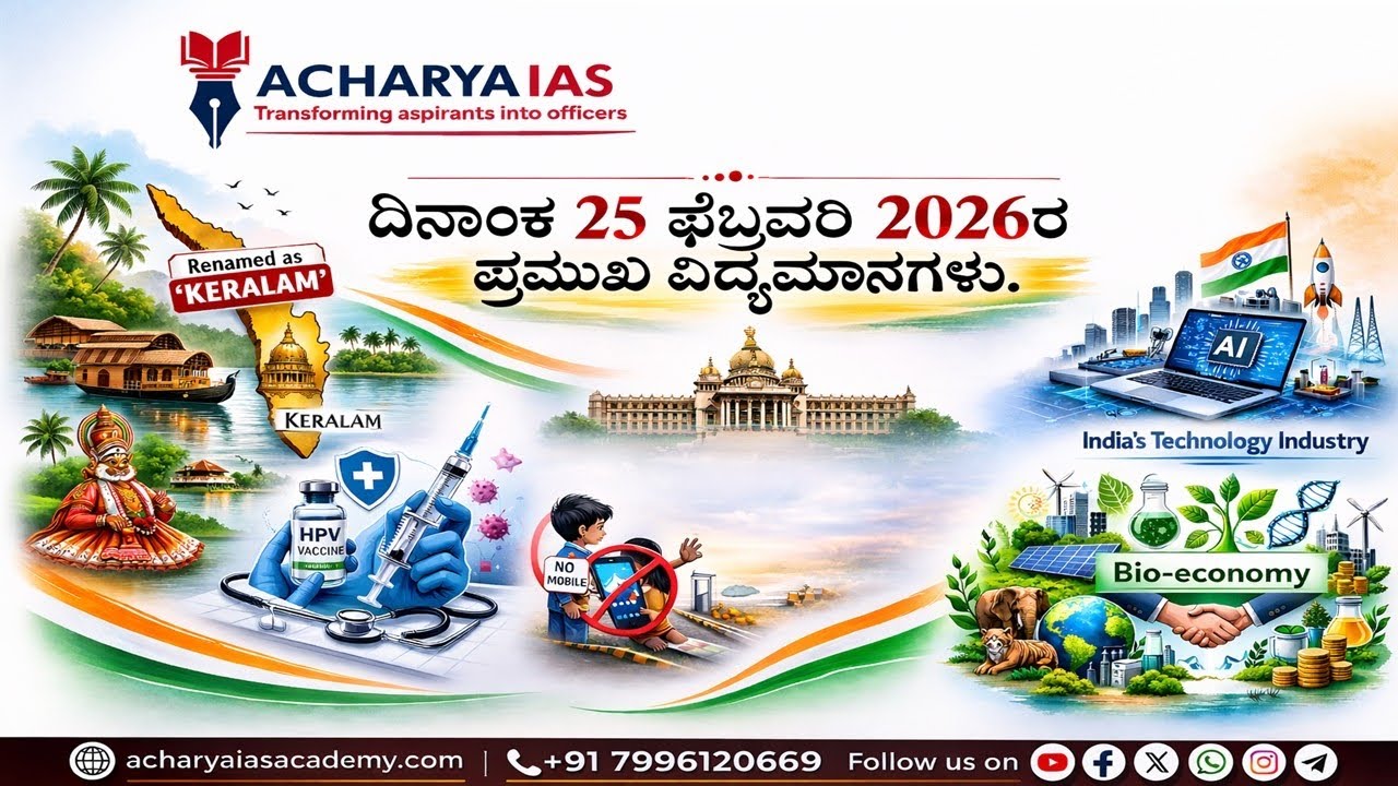 Daily current affairs | Acharya IAS | 9035544611 / 7996120669