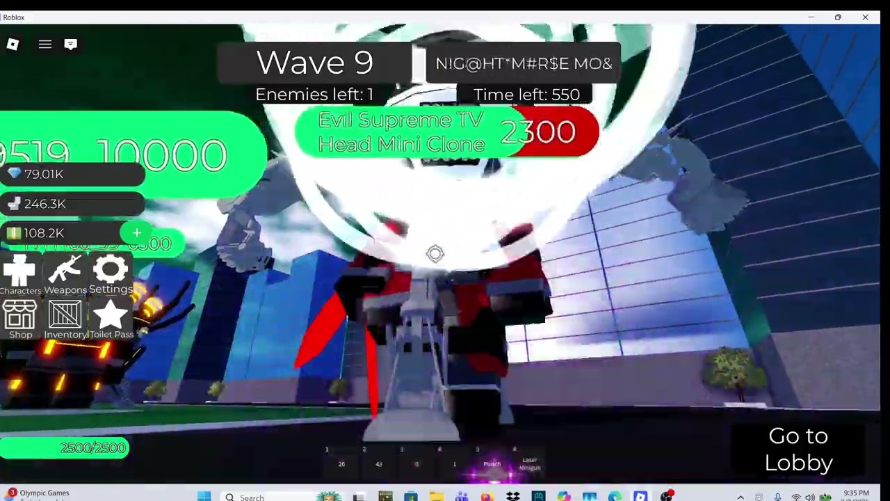 Toilet brawl NM mode victory