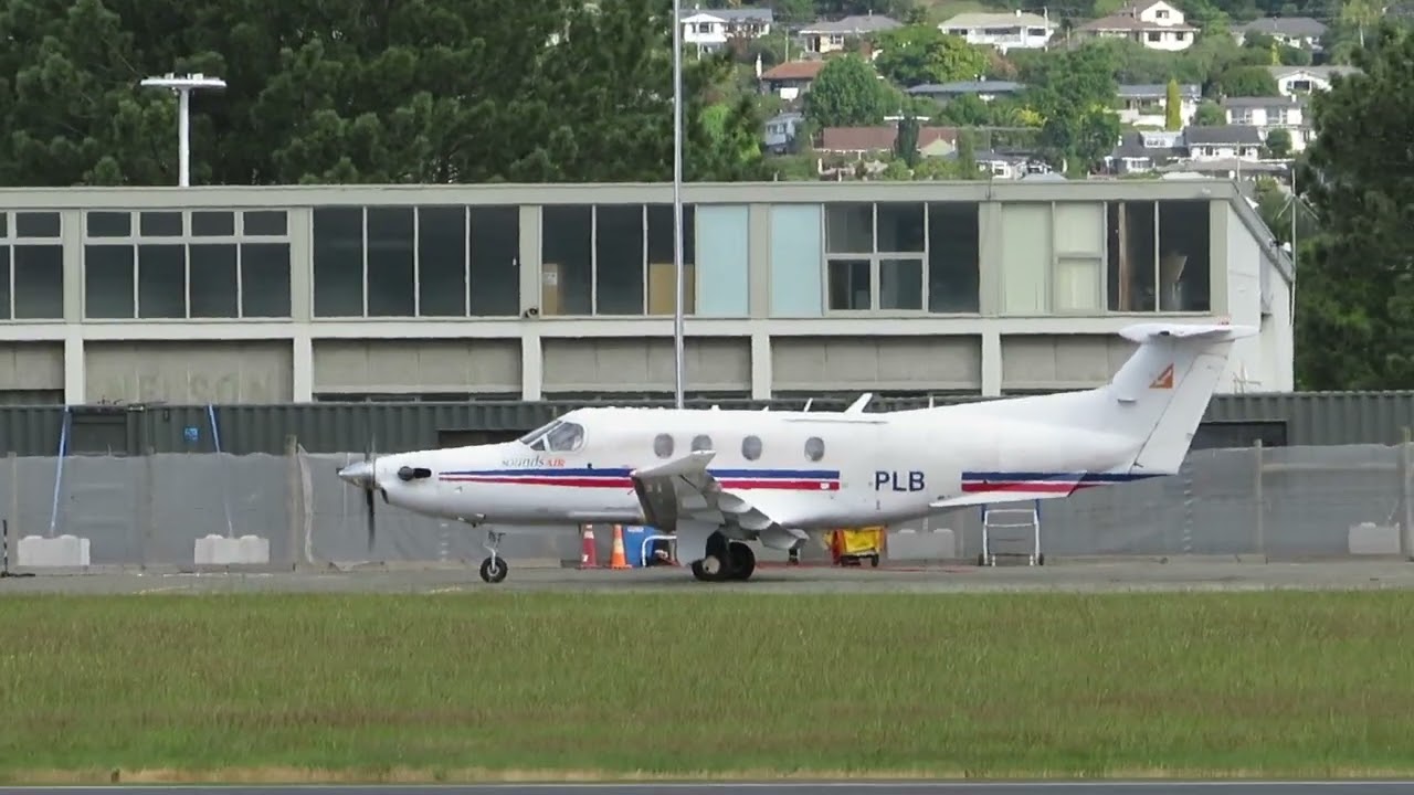 Sounds Air Pilatus PC-12's ZK-PLB & ZK-PLS Start up & Takeoff Nelson Airport (NZNS)