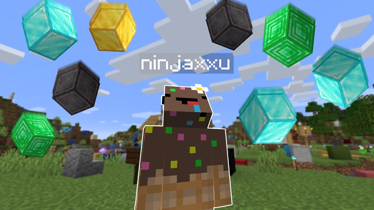 Minecraft mais des Blocs cheaté tombent du Ciel..