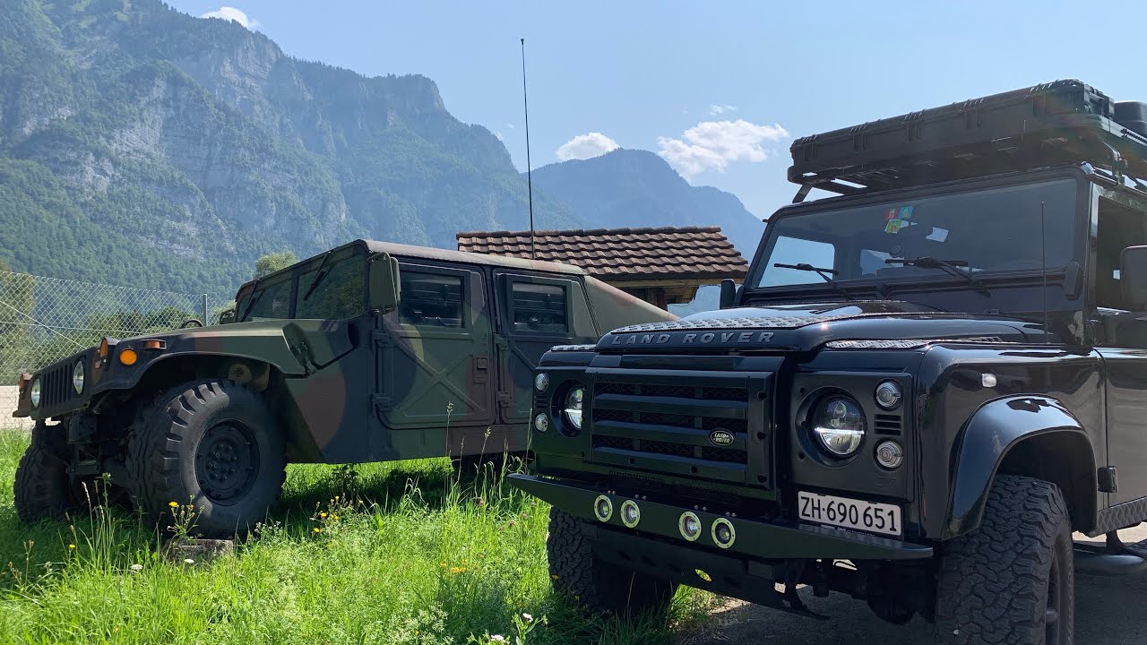 10 LAND ROVER Defender в путешествии по швейцарским Альпам
