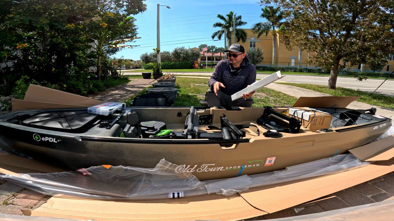 Unboxing The Most Advanced Fishing Kayak Yet! Setup and  Walkthru Old Town Sportsman ePDL+ 120 Pro