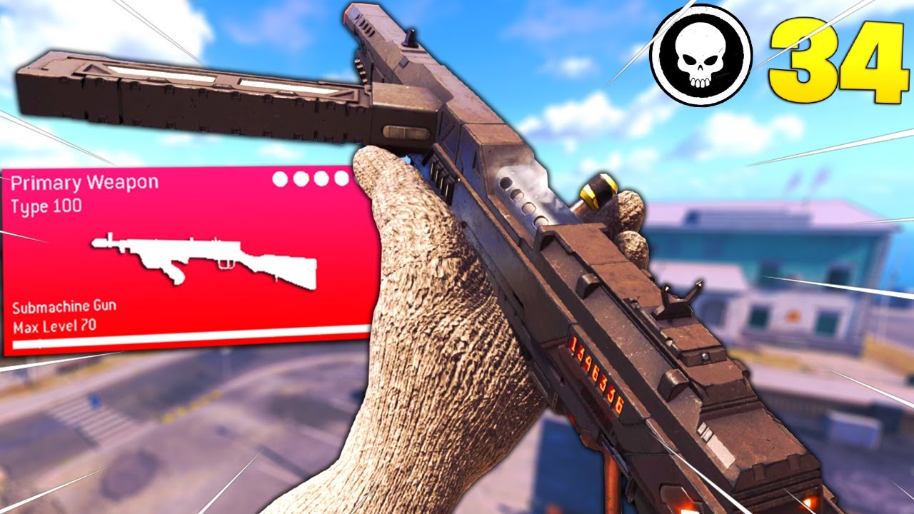 The TYPE 100 is the BEST SMG on Rebirth Island! - *Best Type 100 Setup* (34 Kills - Warzone)