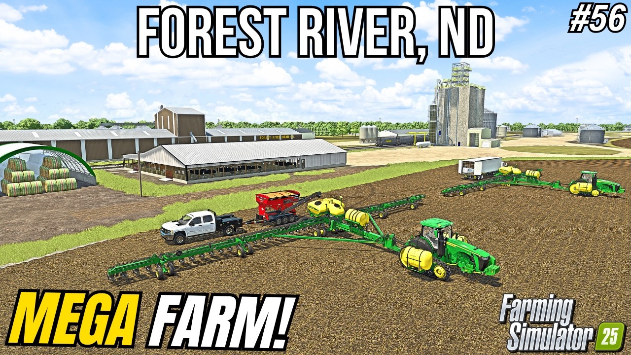 PLANTING 550 ACRES OF CORN WITH 2 MASSIVE 48 ROW PLANTERS! | Forest River, ND | FS25 #56