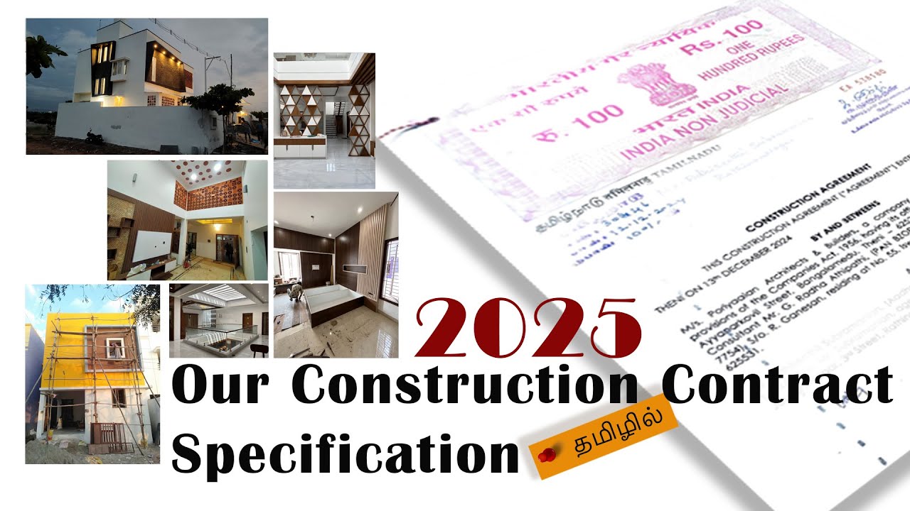 Our Construction Contract Agreement Specifications 2025 | Poriyaalan Architects | Construction Tips