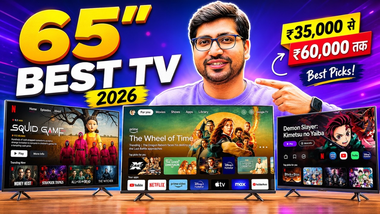 [TOP 3]🔥Best 65 Inch TV 2026 India Under 35000-60000🔥Best 65 Inch 4K TV Under 50000
