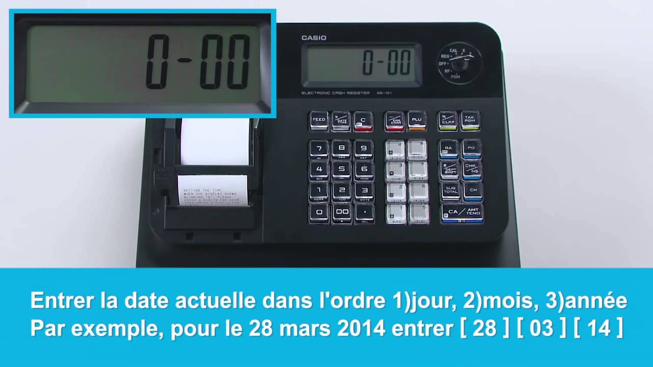 Mode d'emploi de la caisse enregistreuse SEG1 de Casio