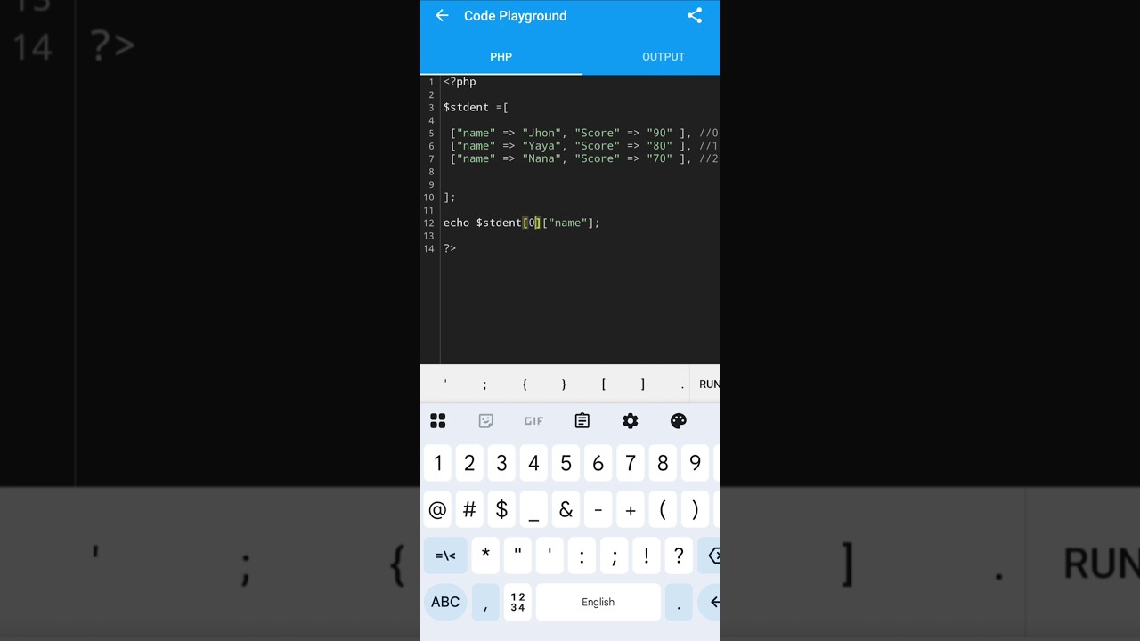 Multidimensional Array in PHP