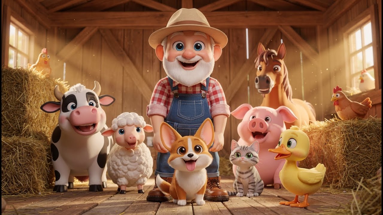 Old MacDonald had a Farm | Learn Animal Sounds for Kids | Songs & Nursery Rhymes | The Kids Show |