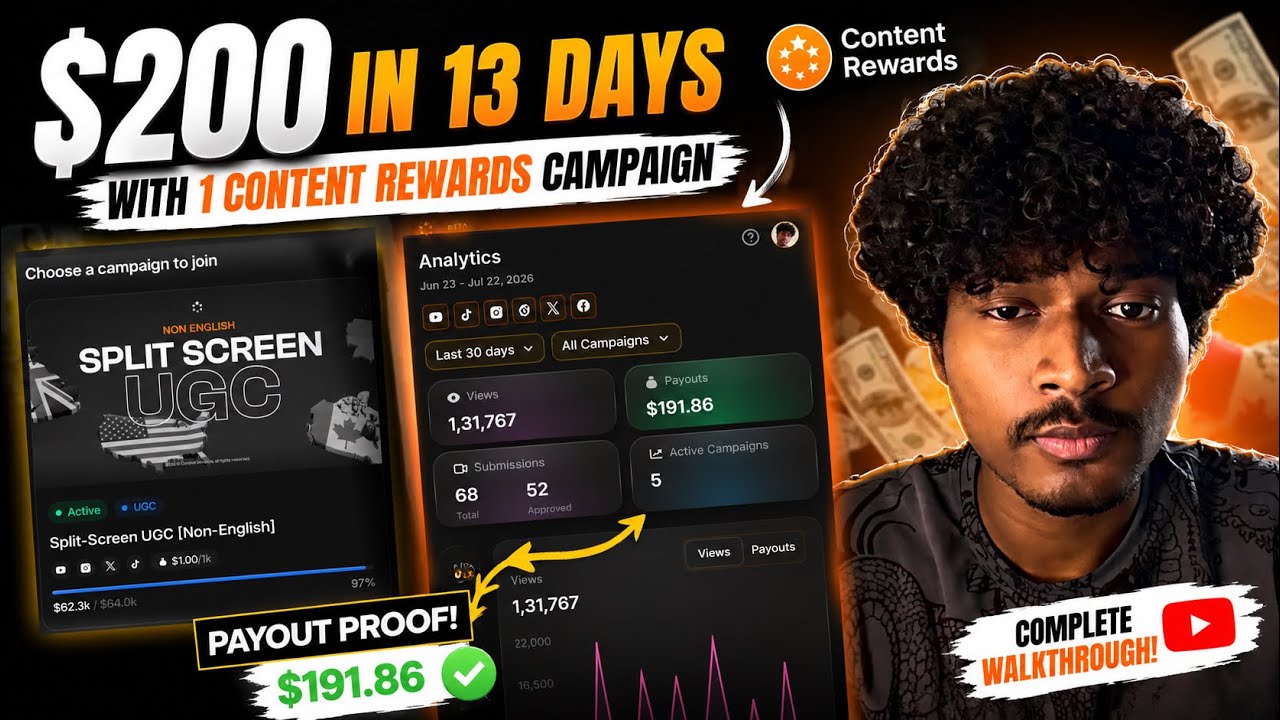 I Made $200 in 13 Days with Content Rewards | Honest UGC Campaign Review (Beginner Friendly)