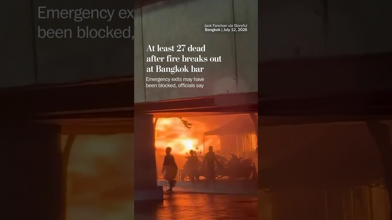 At least 27 dead after fire breaks out at Bangkok bar