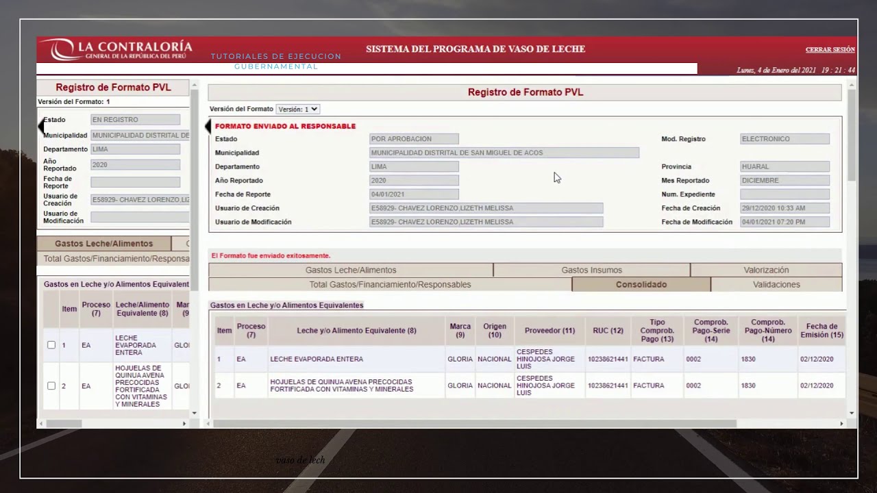COMO REGISTRAR EL SISTEMA DE PVL || PROGRAMA DE VASO DE LECHE ||CONTRALORIA    #vasodeleche #pvl