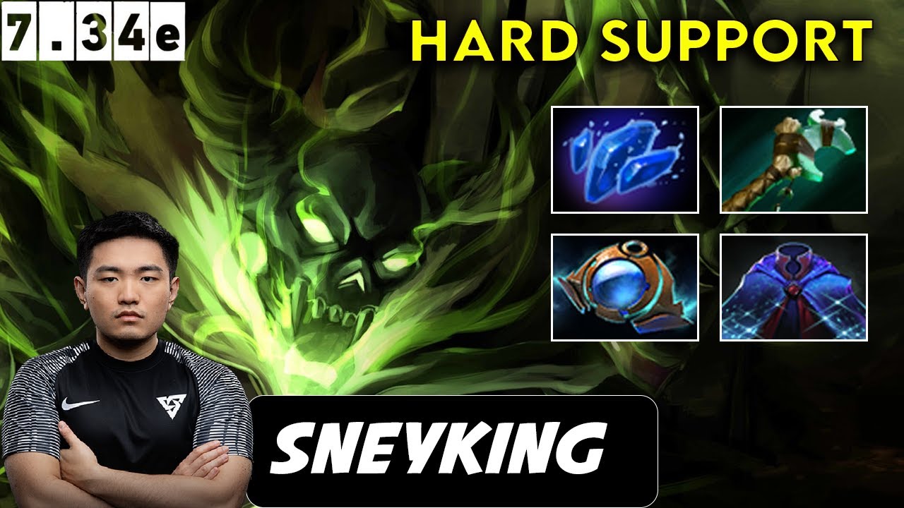 Sneyking Pugna Hard Support - Dota 2 Patch 7.34e Pro Pub Gameplay