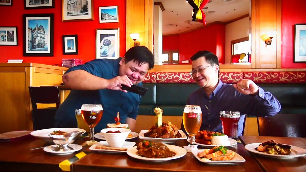 Rider Chew 拍摄 Hock Chai 喜欢的比利时啤酒和烧猪脚烧肉 Belgian Beer and Pork Dishes and more in Penang Malaysia