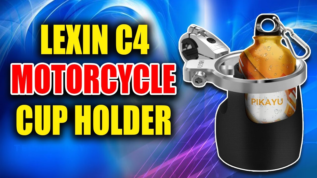 LEXIN C4 Motorcycle Cup Holder Review and 50K Sub GiveAway