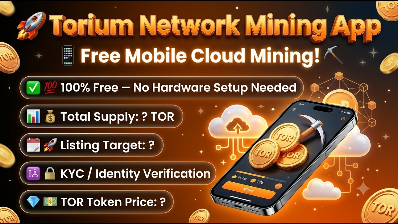 Torium Network Mining App | Earn Free Torium Coin Daily | New Crypto Mining Project 2026