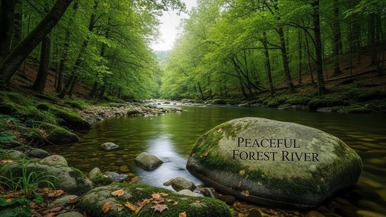 Forest Stream River 🌲🌊 Gentle Flowing Water for Sleep and Meditation #2478