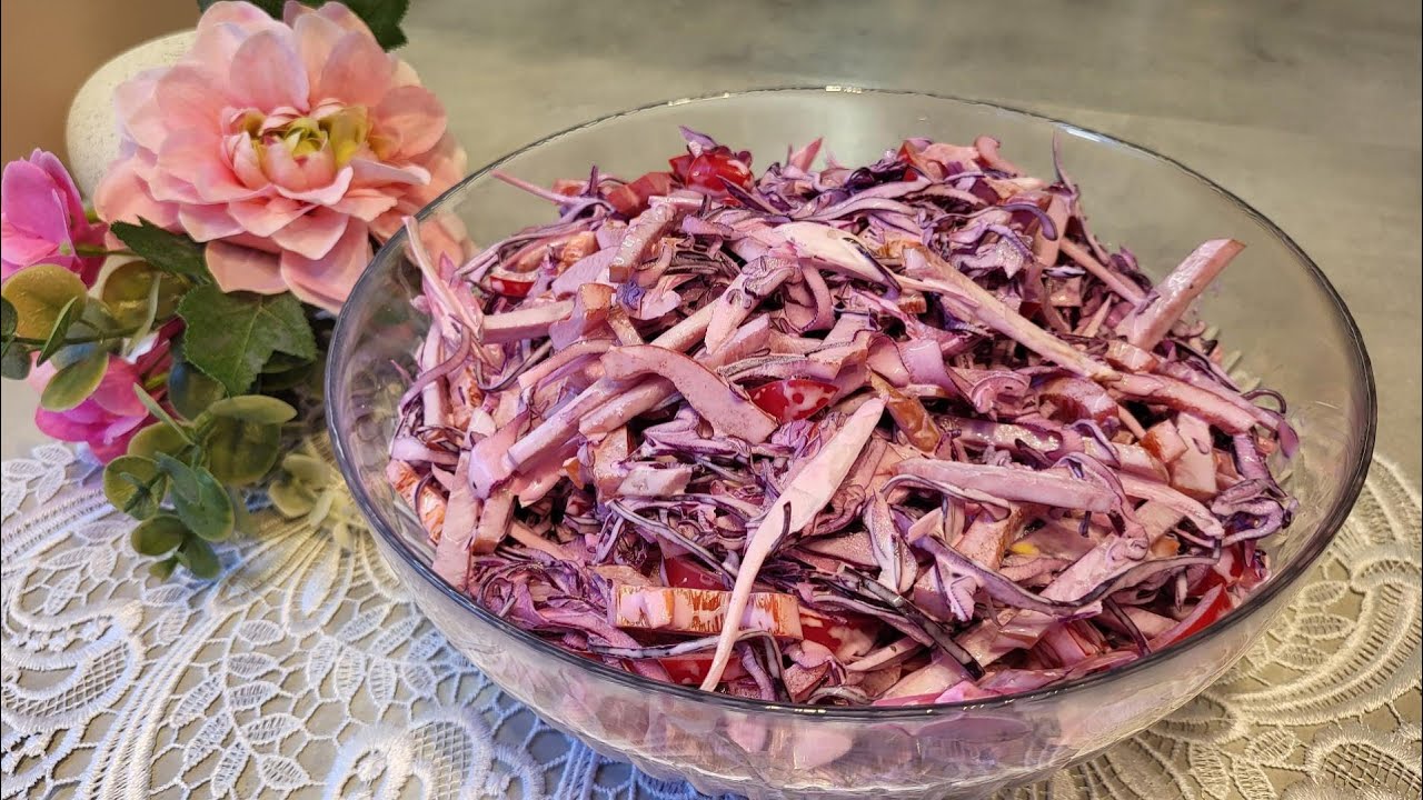 Самый вкусный салат из КРАСНОКОЧАННОЙ КАПУСТЫ за 10 минут!