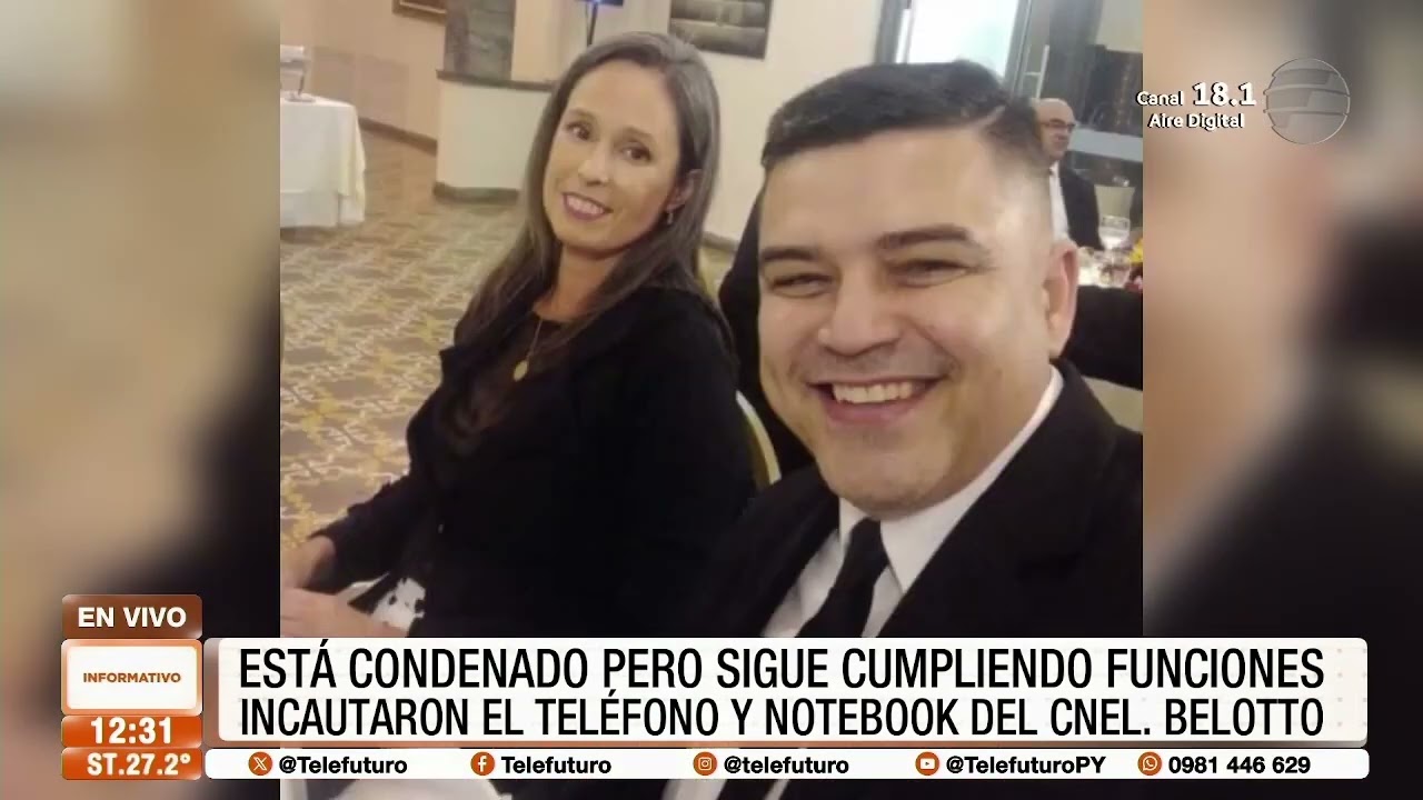 Coronel Belotto fue condenado, pero sigue cumpliendo funciones