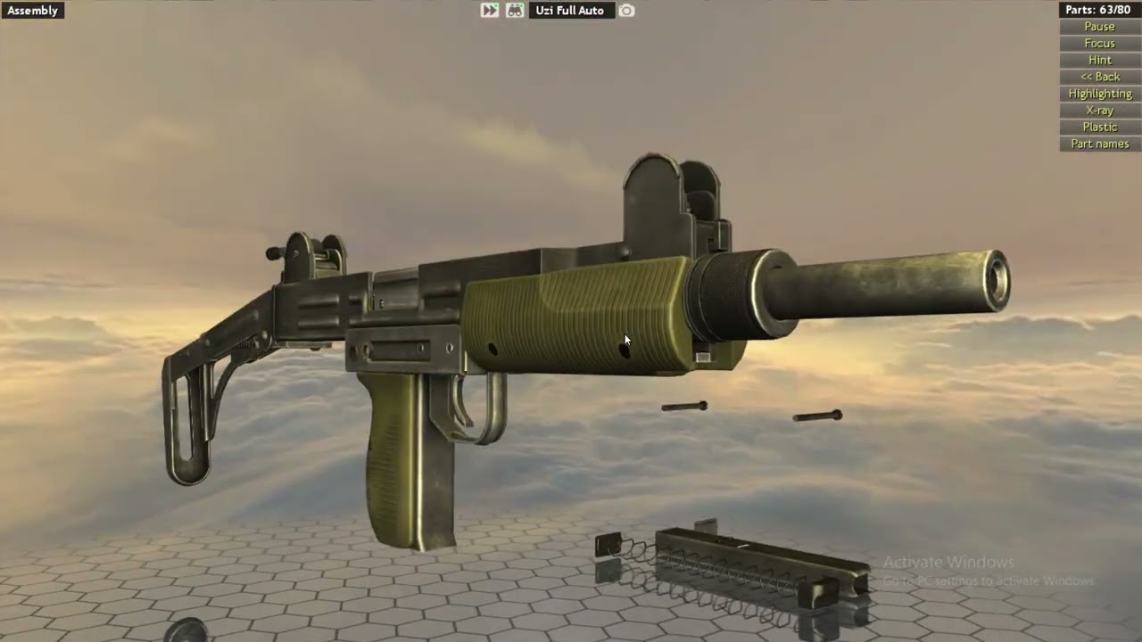 World of Guns - [Uzi Full Auto] - [Field Strip] - [Disassembly] - [Assembly] - [Operation]