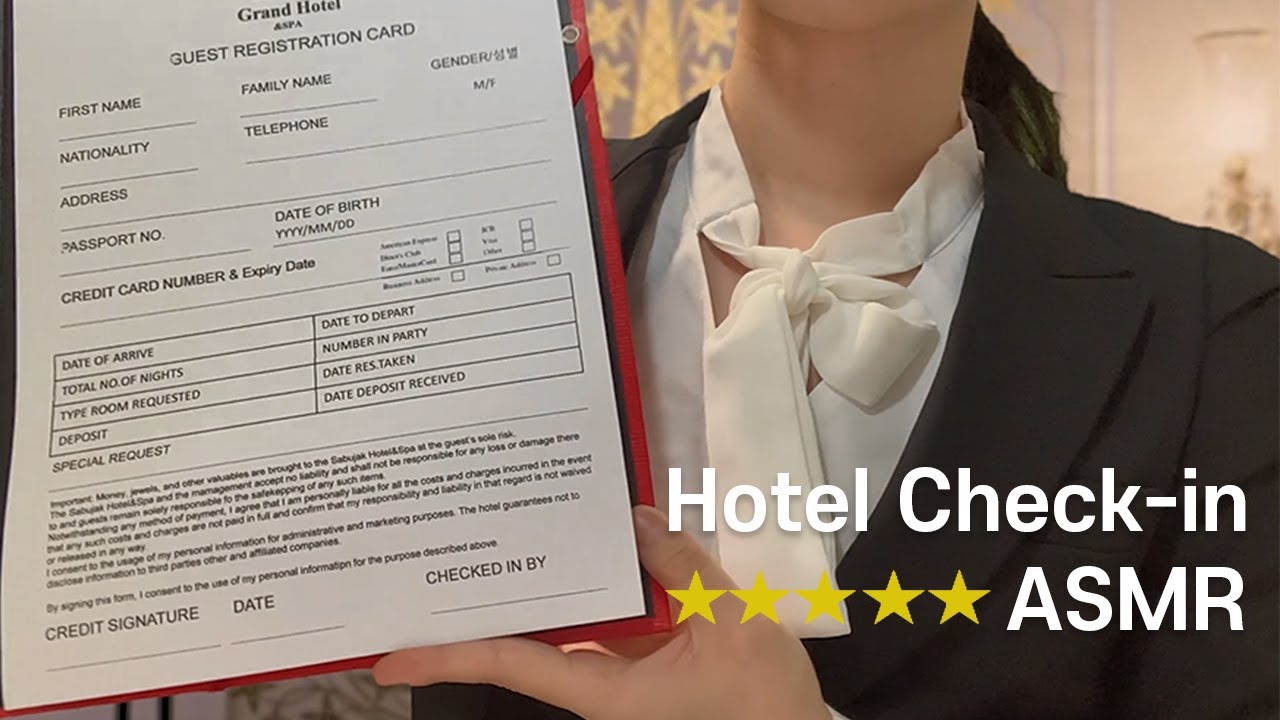 ASMR Welcome to my Hotel✨ㅣHotel Check-in Roleplay,  tapping amenities, wine service for you